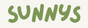The word 'SUNNYS' is displayed in a playful, rounded green font on a plain white background.